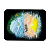 太陽遊の下のイルカ マグネット (横)