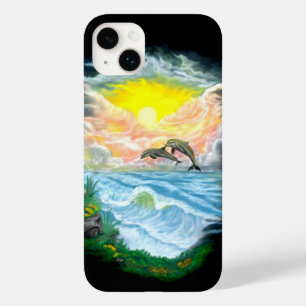 太陽遊の下のイルカ Case-Mate iPhone 14 PLUSケース