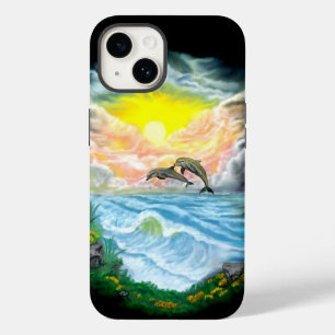 太陽遊の下のイルカ Case-Mate iPhone 14ケース