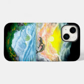 太陽遊の下のイルカ Case-Mate iPhoneケース (裏面 (横))