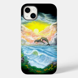 太陽遊の下のイルカ Case-Mate iPhone 14 PLUSケース