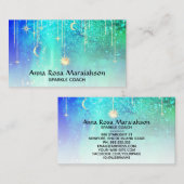 *~*太陽金ゴールド星輝く月天の青 名刺 (正面/裏面)