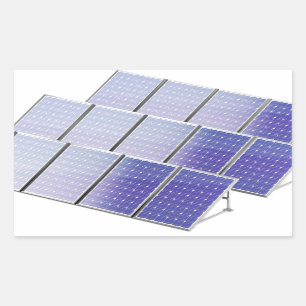 太陽電池パネルのグループ 長方形シール