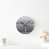 太陽電池パネル分野 ラウンド壁時計 (ホーム)