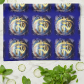 太陽顔/月顔キッチンタオル キッチンタオル (折り畳み)