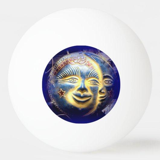 太陽顔/月顔ピンポンボール 卓球ボール (裏面)