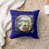 太陽顔/月顔天青枕 クッション (ブランケット)