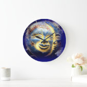 太陽顔/月顔時計 ラージ壁時計 (ホーム)