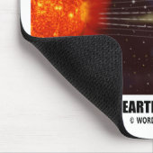 太陽風からの地球を保護する磁気圏 マウスパッド (コーナー)