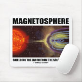 太陽風からの地球を保護する磁気圏 マウスパッド (マウス)