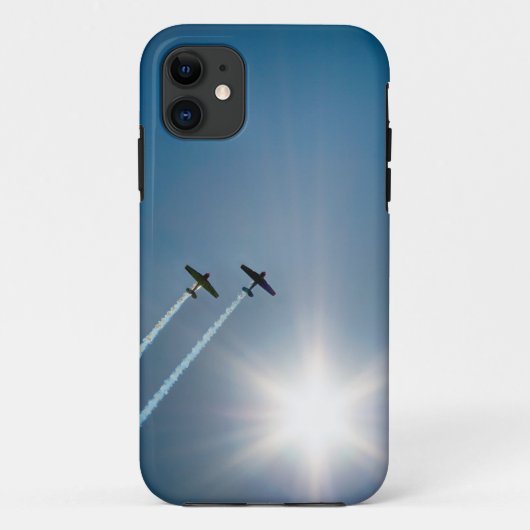 太陽飛んでいると青空の飛行機。 Case-Mate iPhoneケース (裏面)