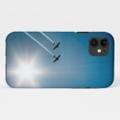 太陽飛んでいると青空の飛行機。 Case-Mate iPhoneケース (裏面(横))