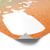 太陽飛んでいるに向かって蝶 ポスター (角)