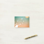 太陽飛んでいるに向かって蝶 ポストイット (デスク上)