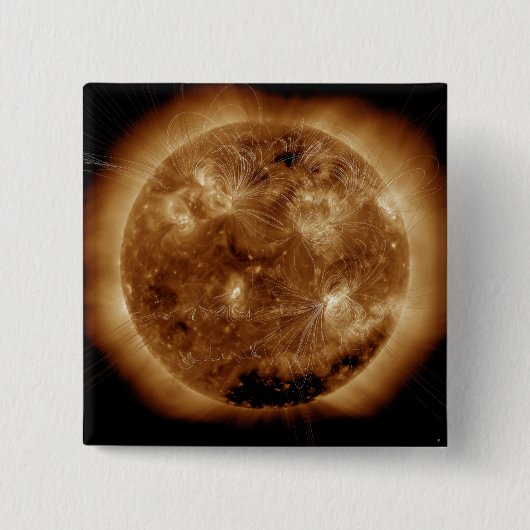 太陽2の磁力線 缶バッジ (正面)