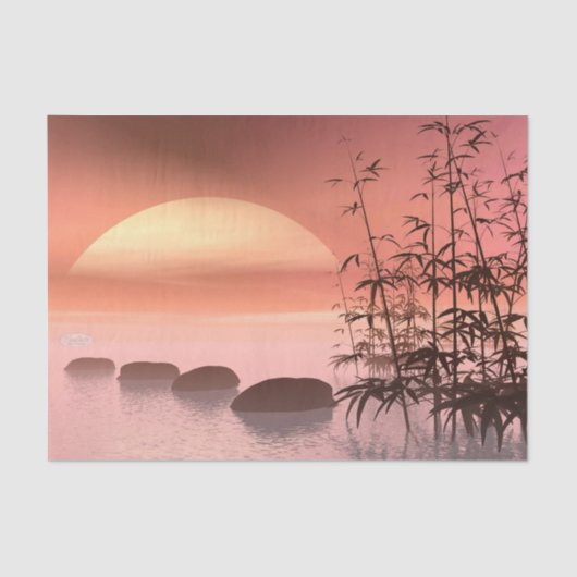 太陽3Dへのアジアステップは描写します 薄葉紙 (正面)