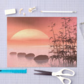 太陽3Dへのアジアステップは描写します 薄葉紙 (クラフト)