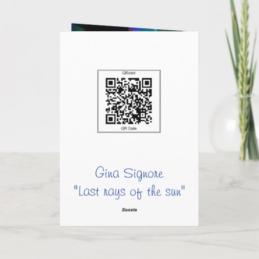 太陽、コイの挨拶状の最後の光線 カード (裏面)