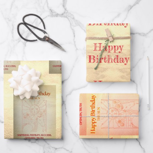 "太陽"タロットミー誕生日 ラッピングペーパーシート (正面)