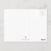 「太陽」ブルー&金ゴールドスパイラルフラクタル ポストカード (裏面)