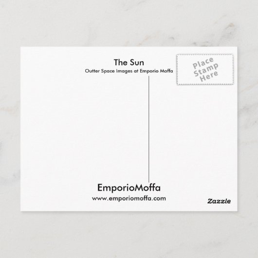 太陽 ポストカード (裏面)