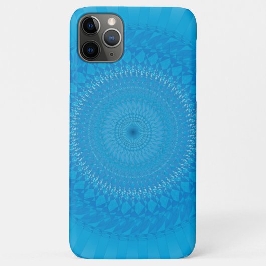 太陽 マンダラ 水色 Case-Mate iPhoneケース (裏面)