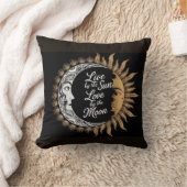 太陽&ムーンピロー – ボホ引用文デコール クッション (ブランケット)