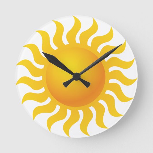 太陽 ラウンド壁時計 (正面)