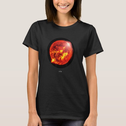 太陽 – リアル描写スタ太陽のシステムAstro Tシャツ (正面)