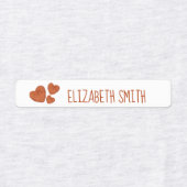 太陽、星、ハート、レインボーキッズネームスクール ラベル (デザイン1)