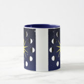 太陽、月の位相と星 マグカップ (中央)