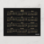 太陽/月異教の輪2012暦 ポストカード (裏面)