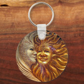 太陽、月、キス キーホルダー (正面)