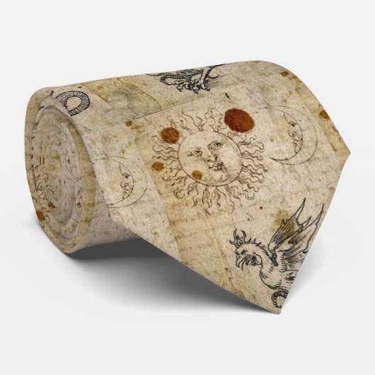 太陽、月、バジリスクの古い羊飼い ネクタイ (ロール)