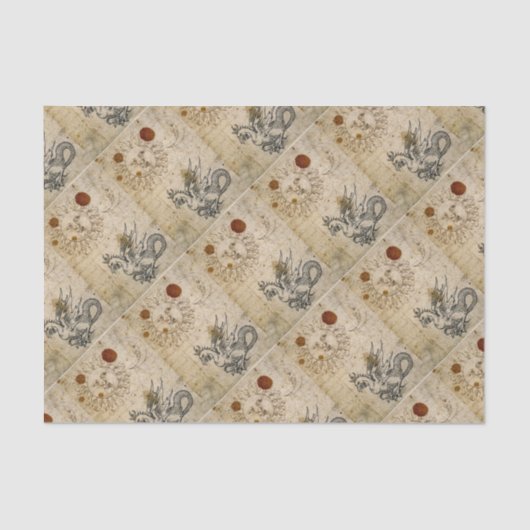 太陽、月、バジリスクの古い羊飼い 薄葉紙 (正面)