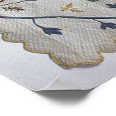 太陽、月、星とアップリケのキルト ポスター (角)