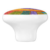 太陽、月、星のドアノブ – セラミック セラミックノブ (側面)