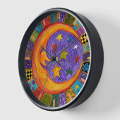 太陽・月・星の天文時計 壁時計 (傾斜)