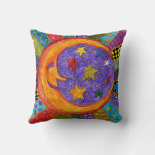 太陽・月・星の装飾枕 クッション (裏面)