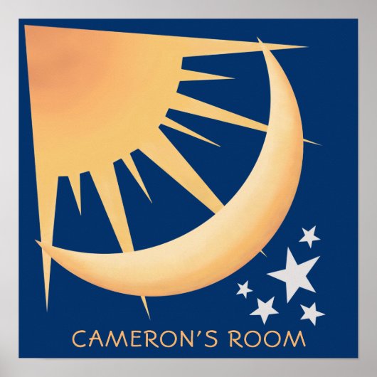 太陽、月、星の装飾的なスクエアポスター ポスター (正面)