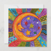 太陽・月・星グリーティングカード (正面)