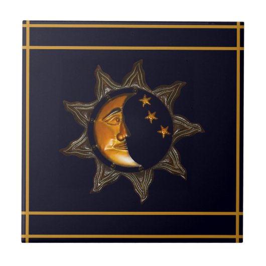 太陽・月・星セラミックタイル タイル (正面)