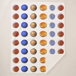 太陽、月、星フリースブランケット60"x 80" シェルパブランケット