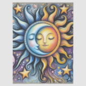 太陽 月 星 のファンタジーデコパージュ 薄葉紙 (正面)