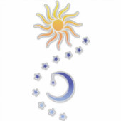太陽、月、星 シール (正面)