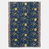 太陽、月、星 スローブランケット (正面縦)