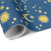 太陽、月、星 ラッピングペーパー (ロールコーナー)