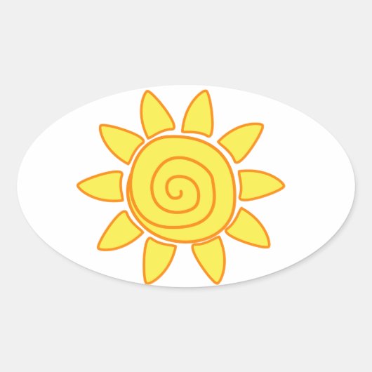 太陽 楕円形シール (正面)