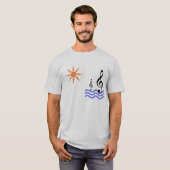 太陽、水、音符 Tシャツ (正面フル)