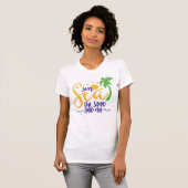 太陽、海、砂と私の女の子 Tシャツ (正面フル)
